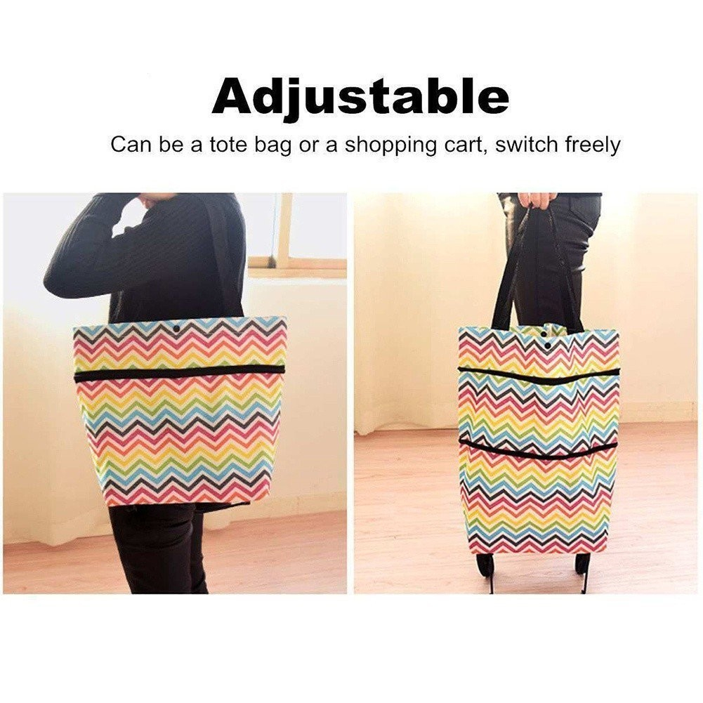 Foldable Trolley Bag With Wheels - Image 4